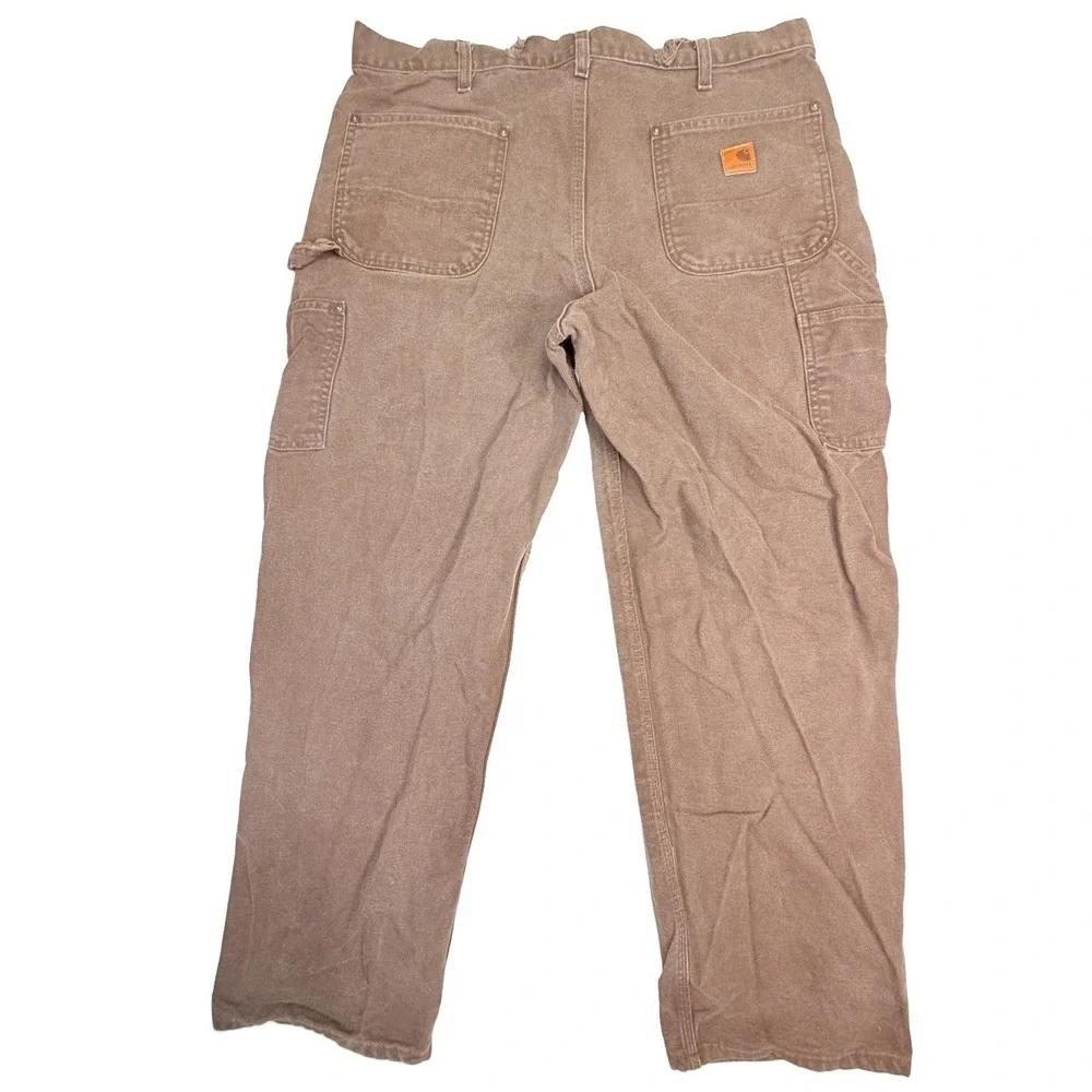Vintage Carhartt B136 DKB Double Knee Dungaree Pants 38X32  Faded & Distressed